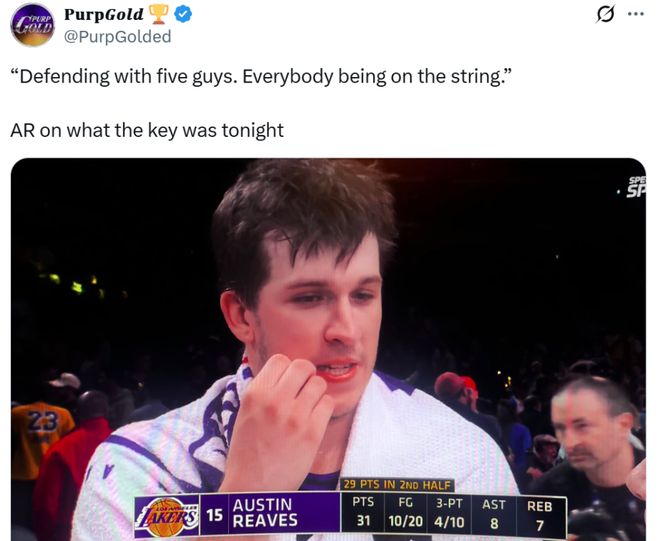 东契奇里夫斯合砍62+18+19 湖人防守升级力克森林