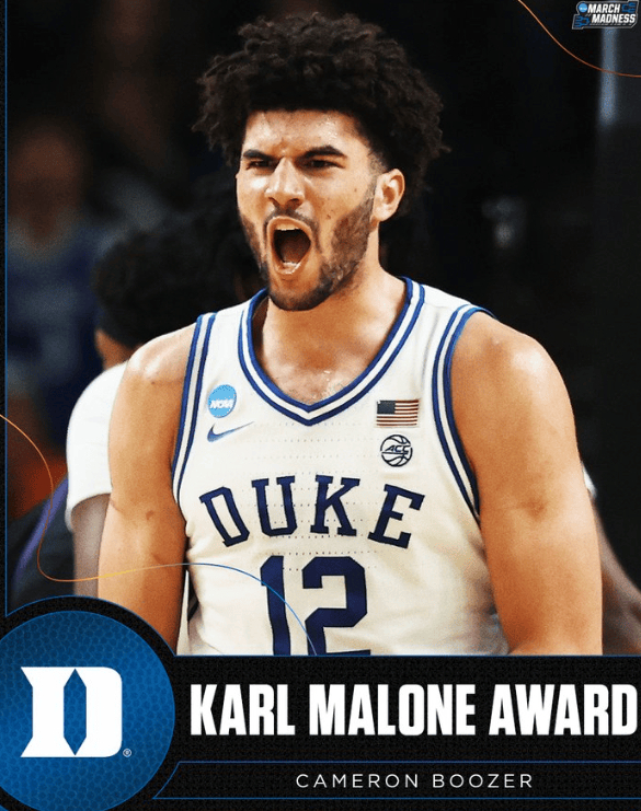 大一新生卡梅伦-布泽尔荣膺卡尔-马龙奖 技术特